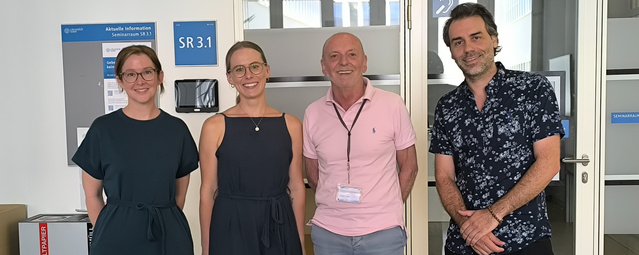 The picture shows Linn Ødegaard Yttrelid, Elizabeth Hambleton, Gerhard Herndl and Pedro Frade. 